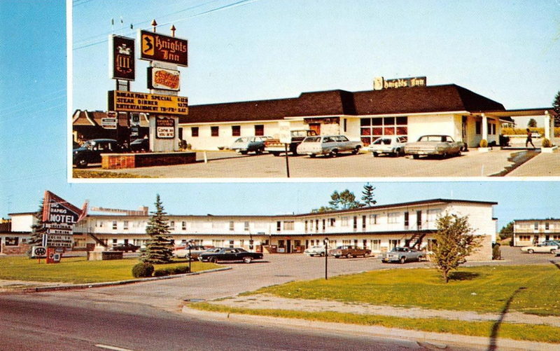 Big Rapids Motel - Vintage Postcard